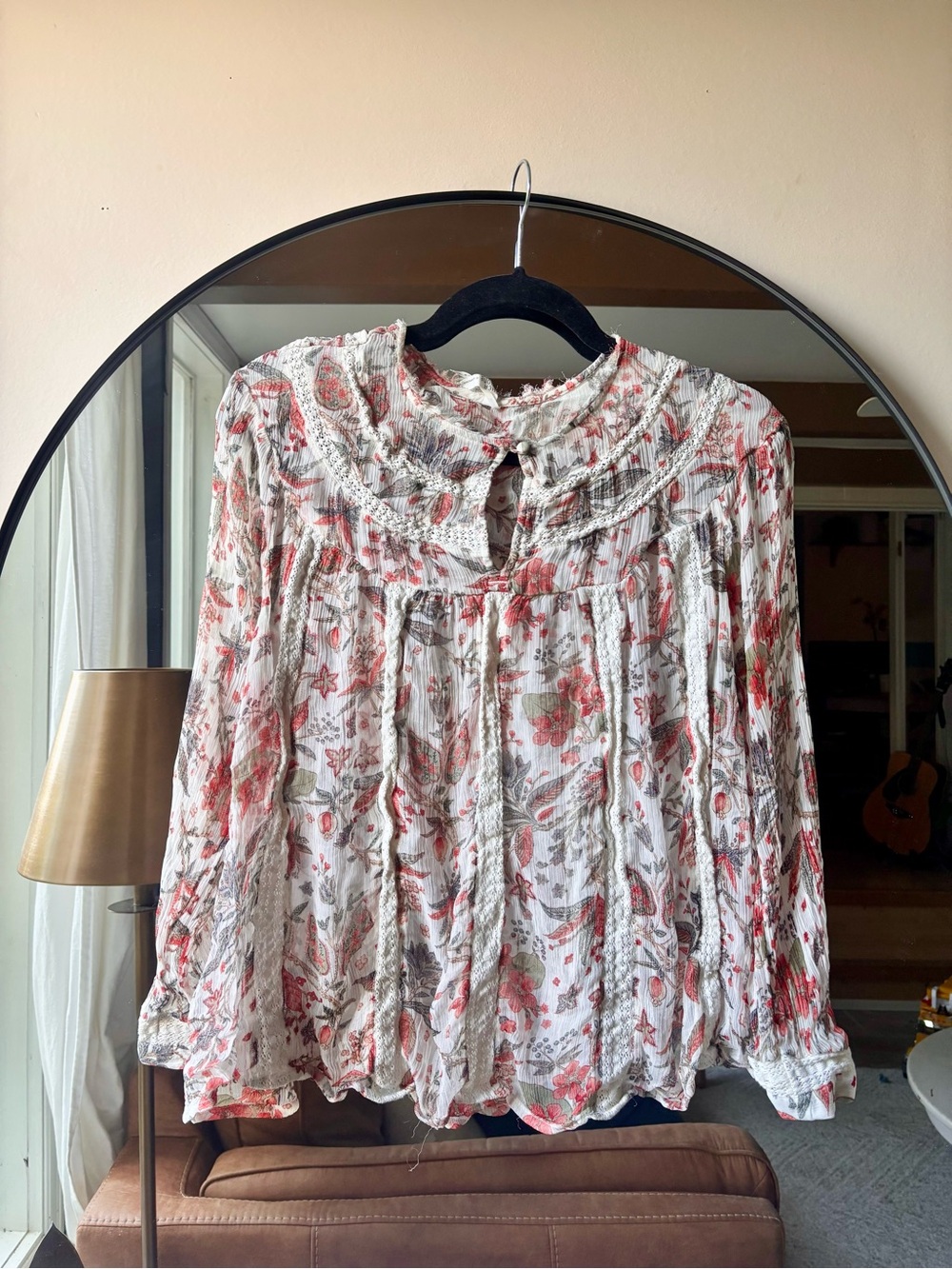 ANTHROPOLOGIE | feather and bone | Elena lace sheer tip| size 12 - Picture 3 of 5